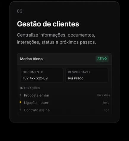 Gestão de clientes