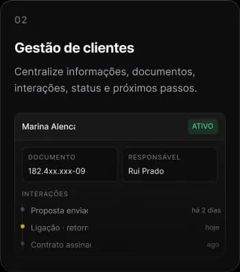 Gestão de clientes